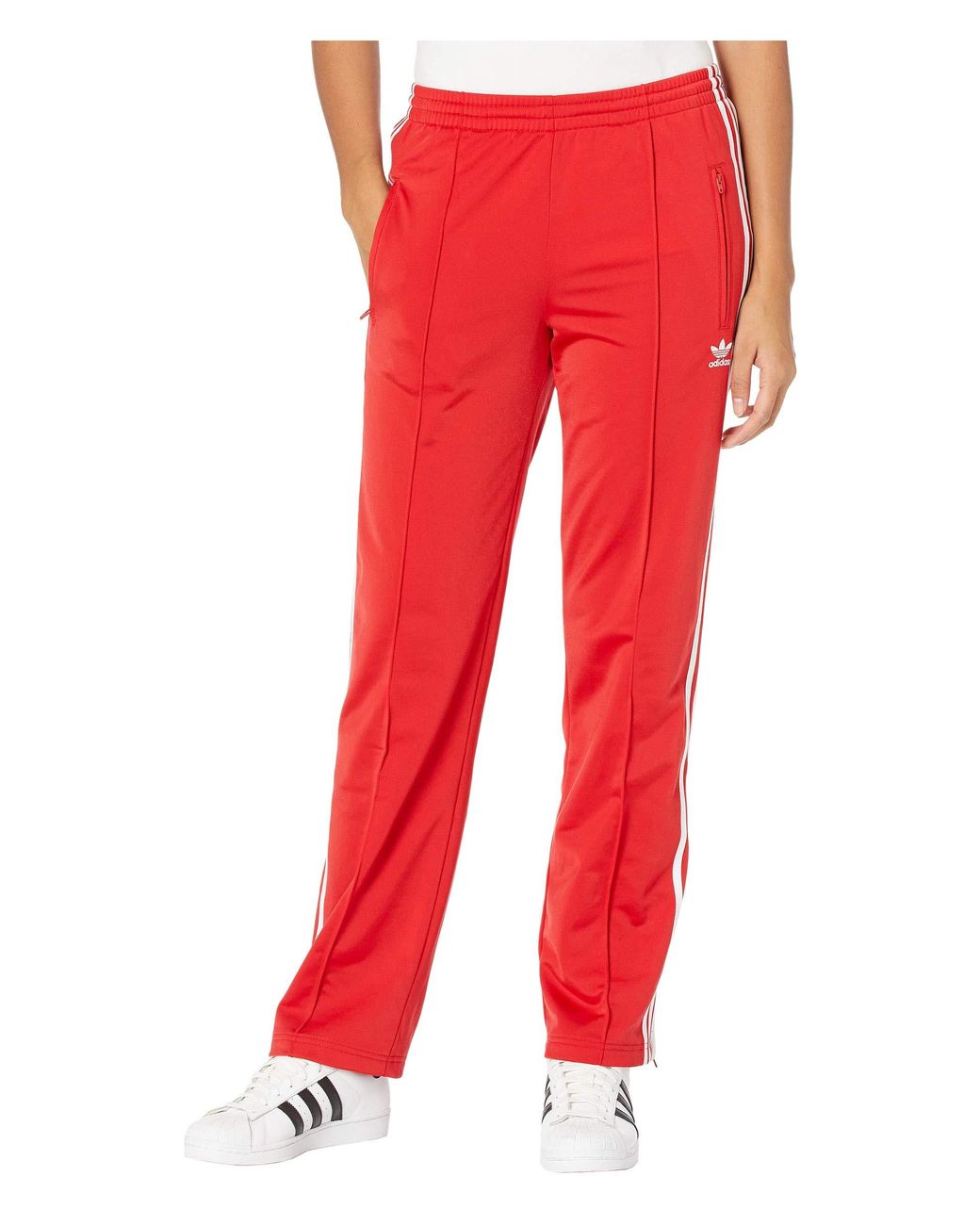 adidas Originals Synthetic Primeblue Firebird Track Pants in Red - Lyst
