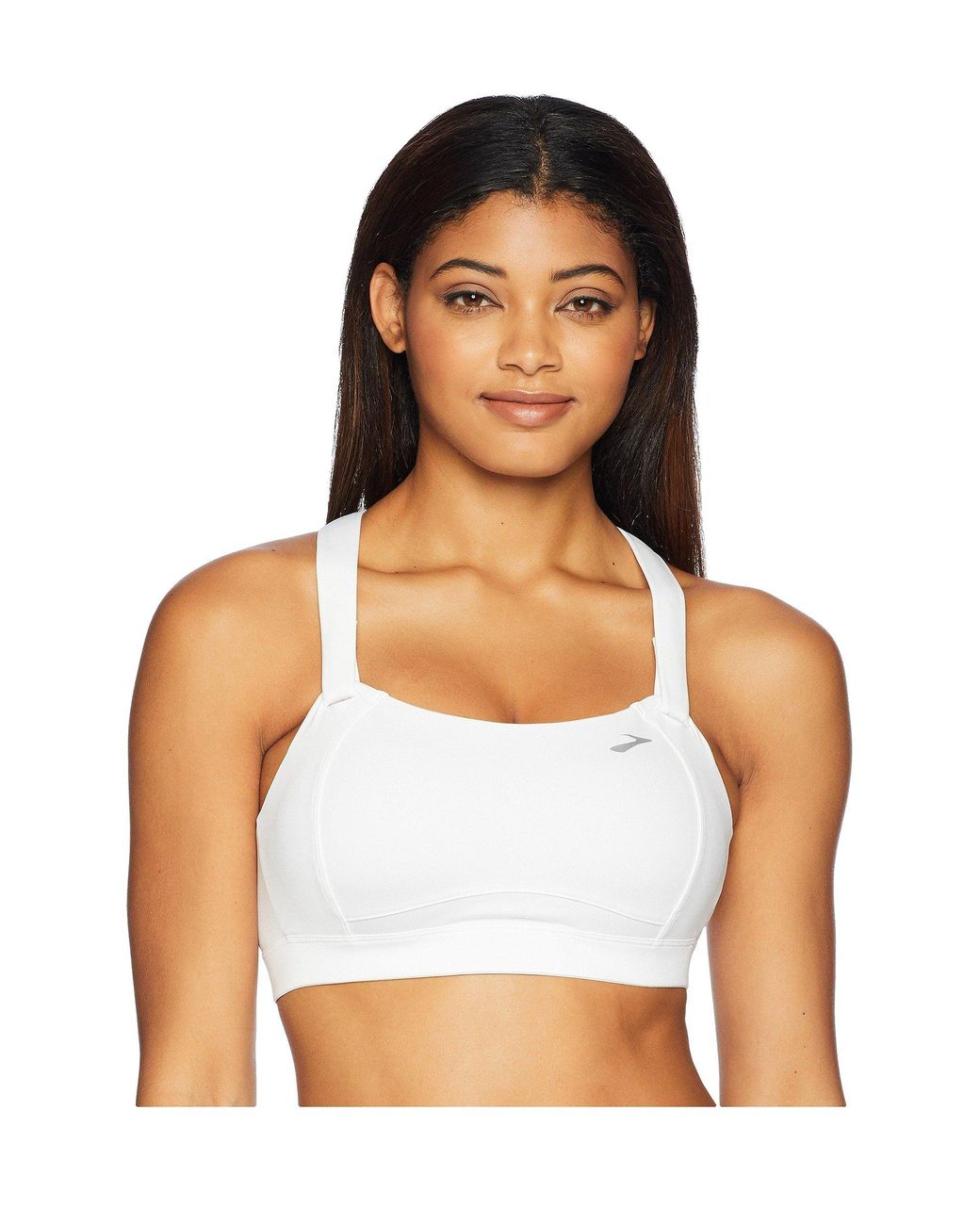 Brooks Juno Cross Back Adjustable High Impact Sports Bra Moving