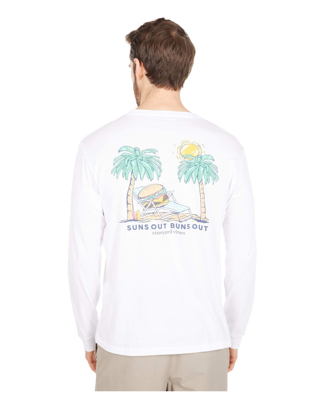 Vineyard Vines Long Sleeve Suns Out Buns Out Pocket T-shirt in Blue for ...