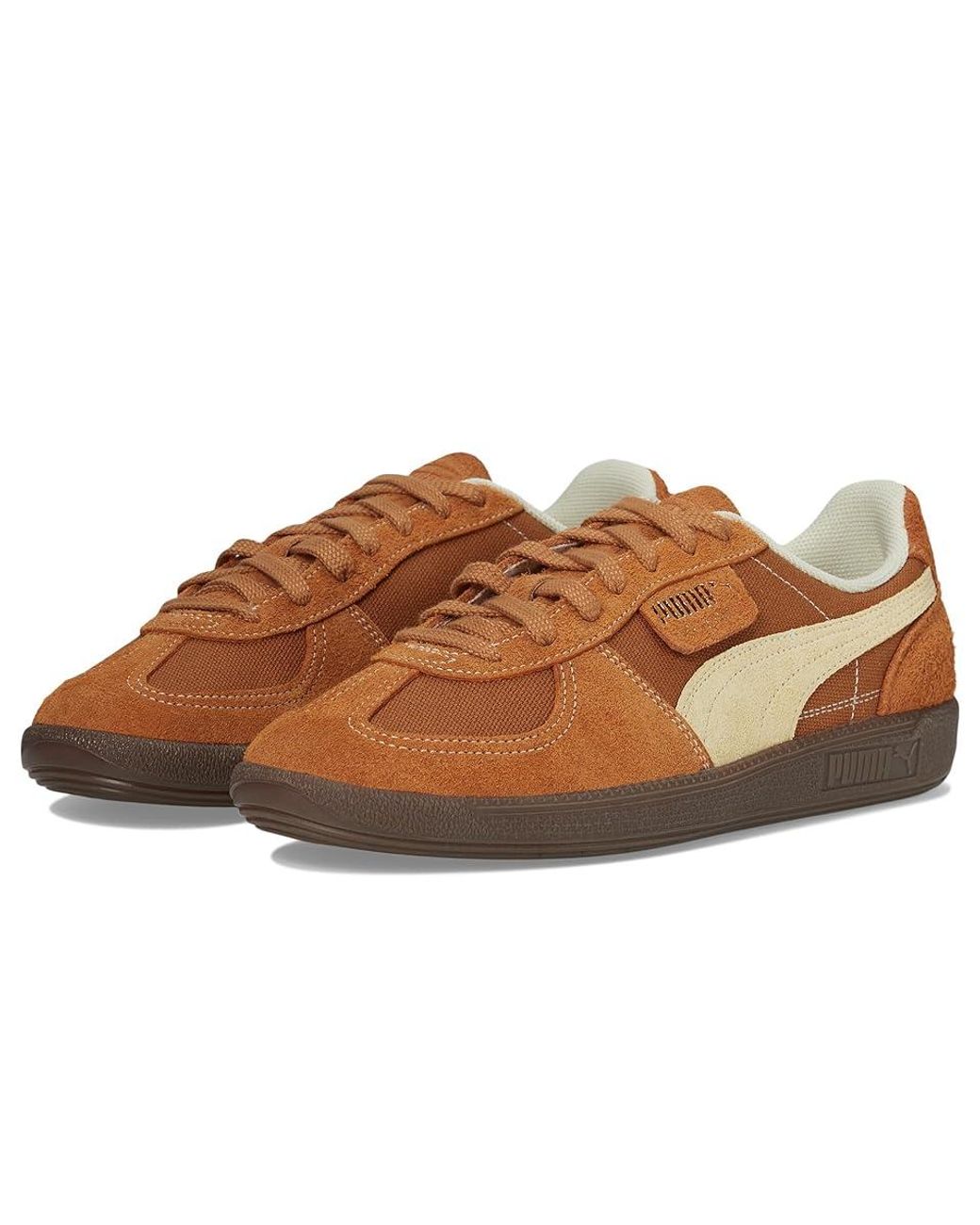 PUMA Palermo Vintage Caramel Latte Creamy Vanilla Gum Lace Up Casual Shoes in Brown for Men Lyst