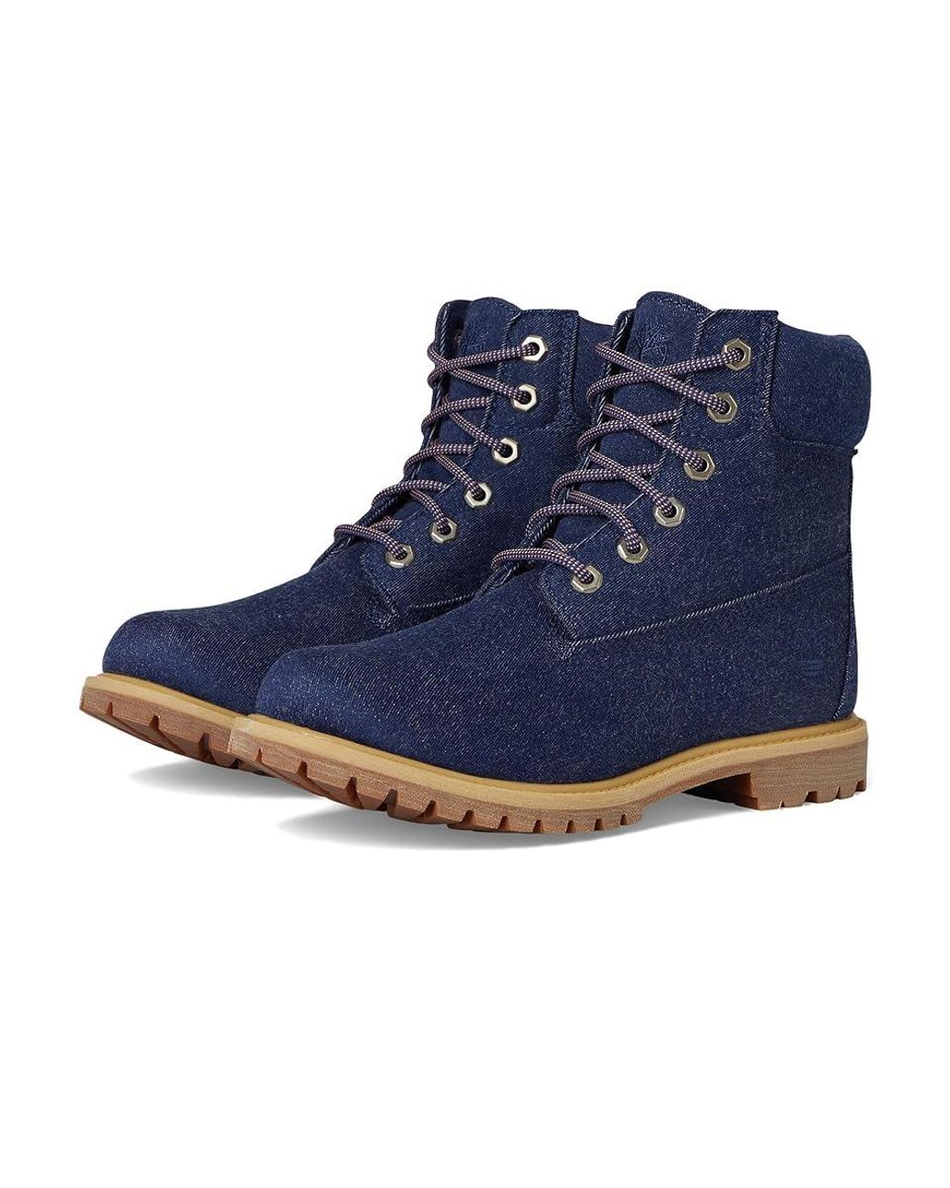 Timberland 6 Premium Waterproof Boot Dark Canvas Lace Up Boots in Blue Lyst
