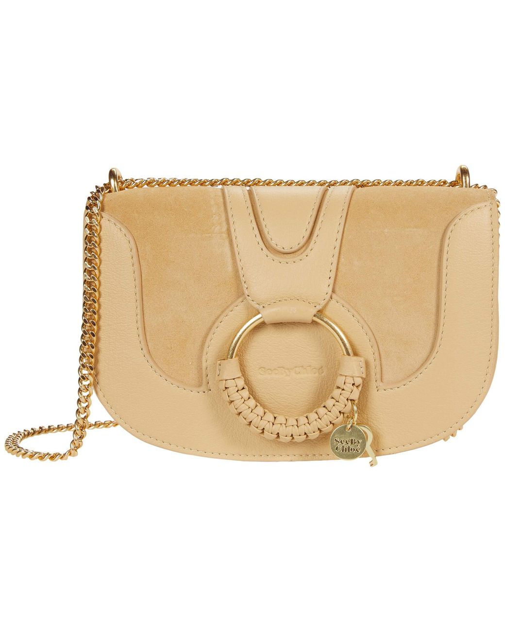 See By Chloé Leather Hana Chain Crossbody Bag in Brown - Lyst