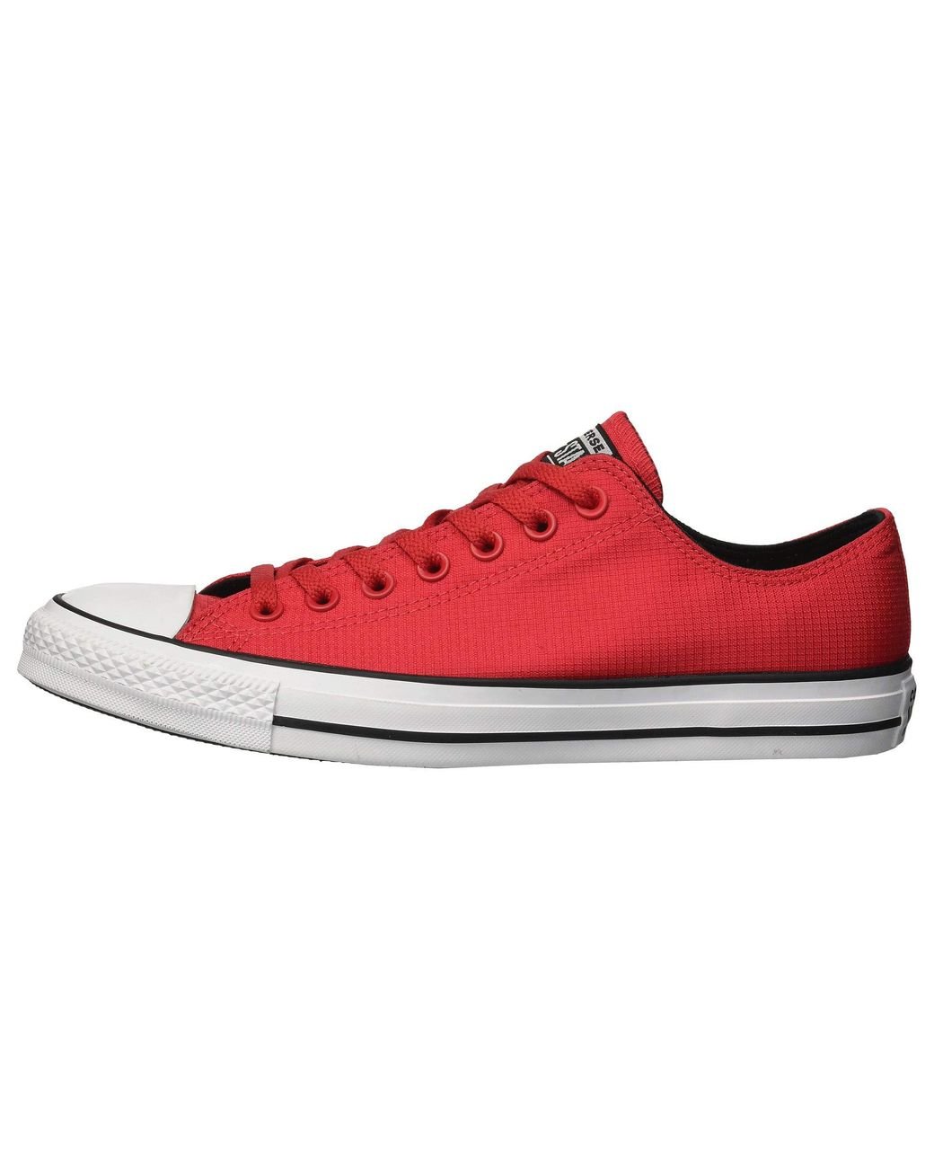 Converse Chuck Taylor All Star Lightweight Nylon Low Top Sneaker in Red for  Men | Lyst