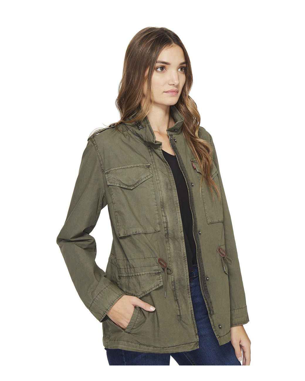 Levi's Levi's(r) Four-pocket Utility Jacket (army) Women's Coat in Green |  Lyst