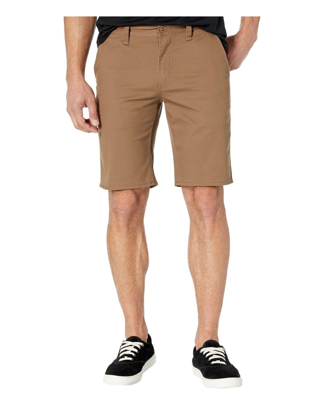 Brixton Cotton Toil Ii Hemmed Shorts in Khaki (Natural) for Men - Lyst