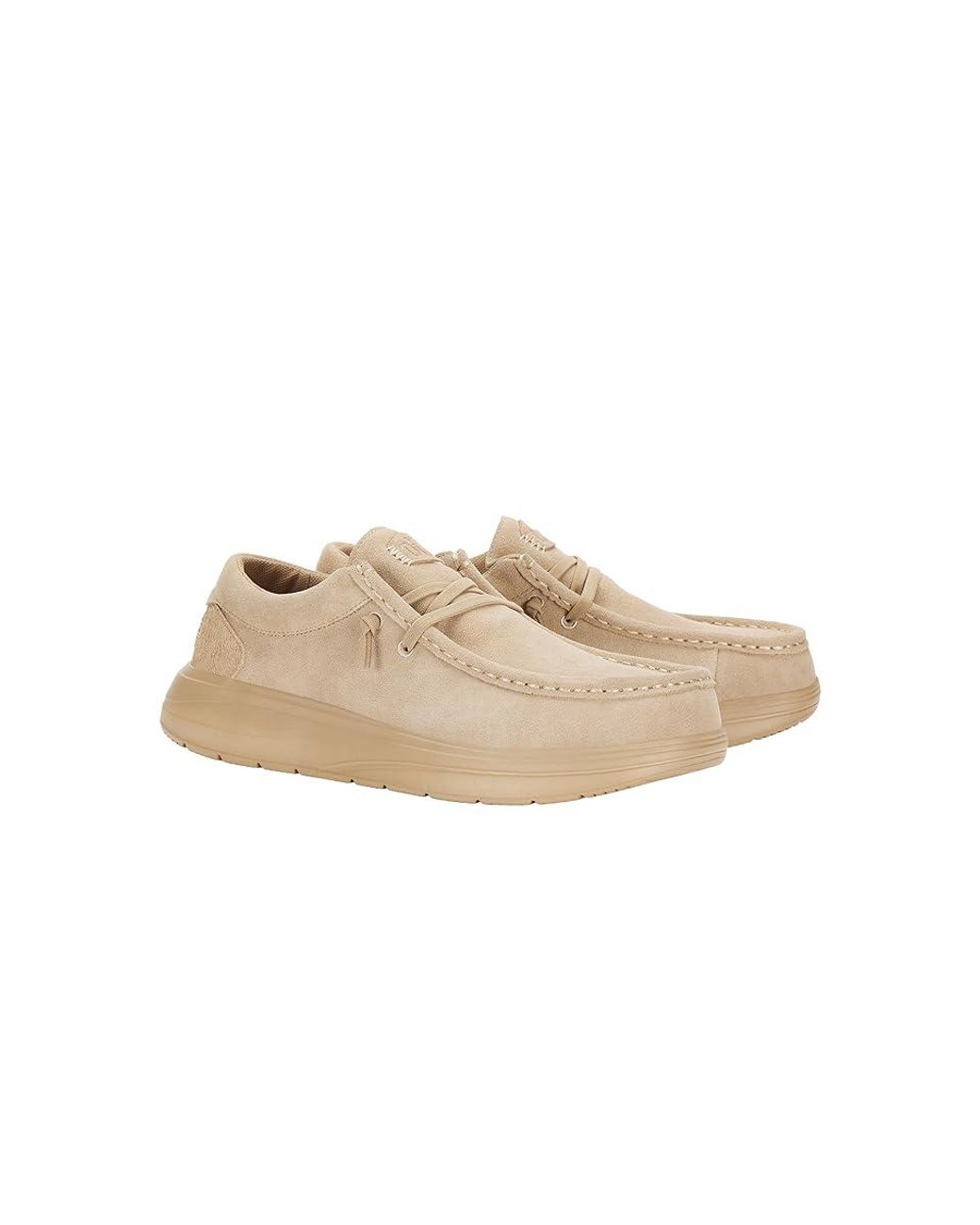 HeyDude Wally Comf Suede Lace Up Boots in Natural for Men Lyst