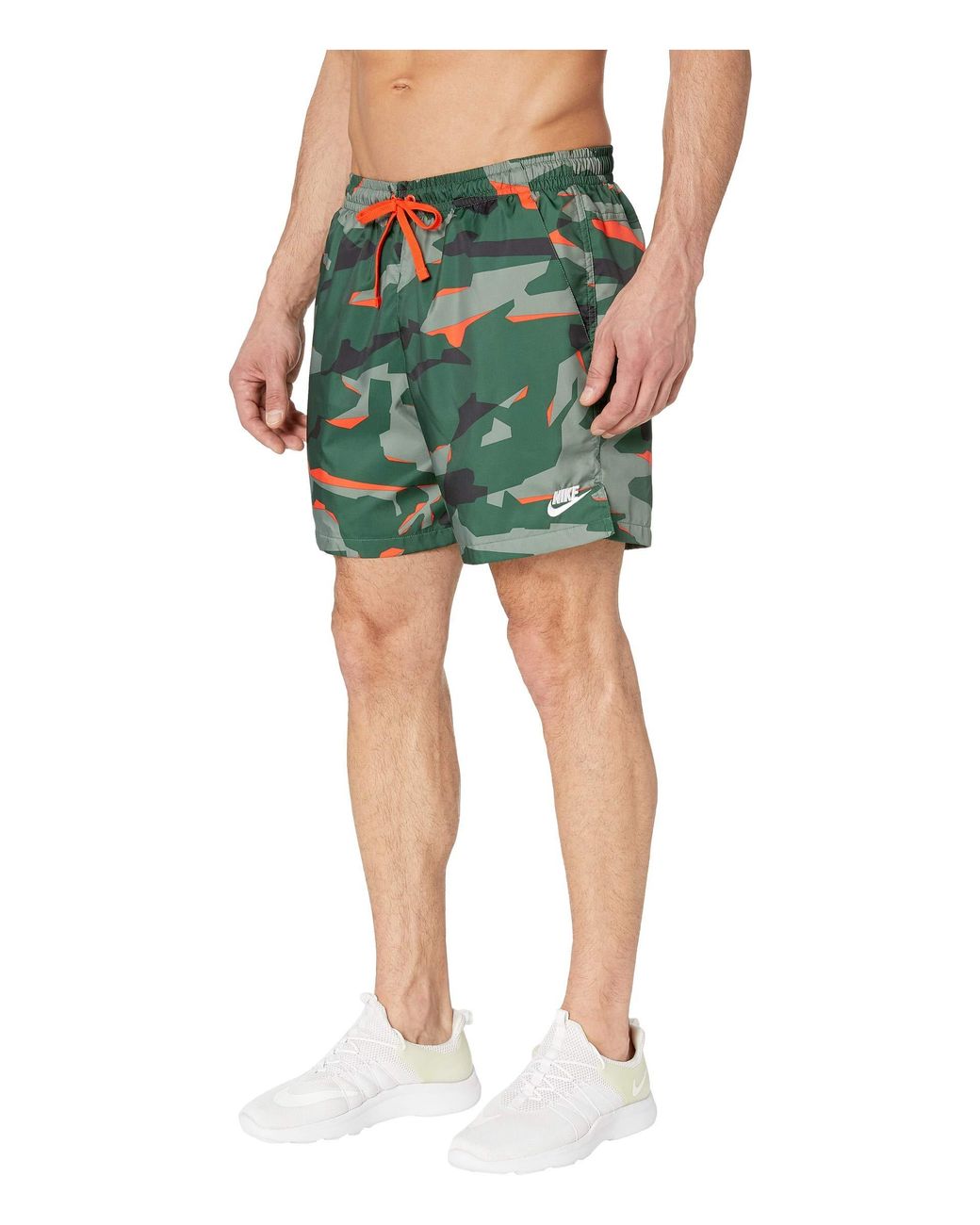 Nike Synthetic Nsw Camo Shorts Woven (fir/fir/team Orange/white) Men's  Shorts in Green for Men | Lyst