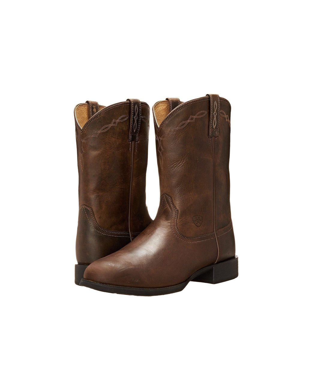 ariat roper distressed brown