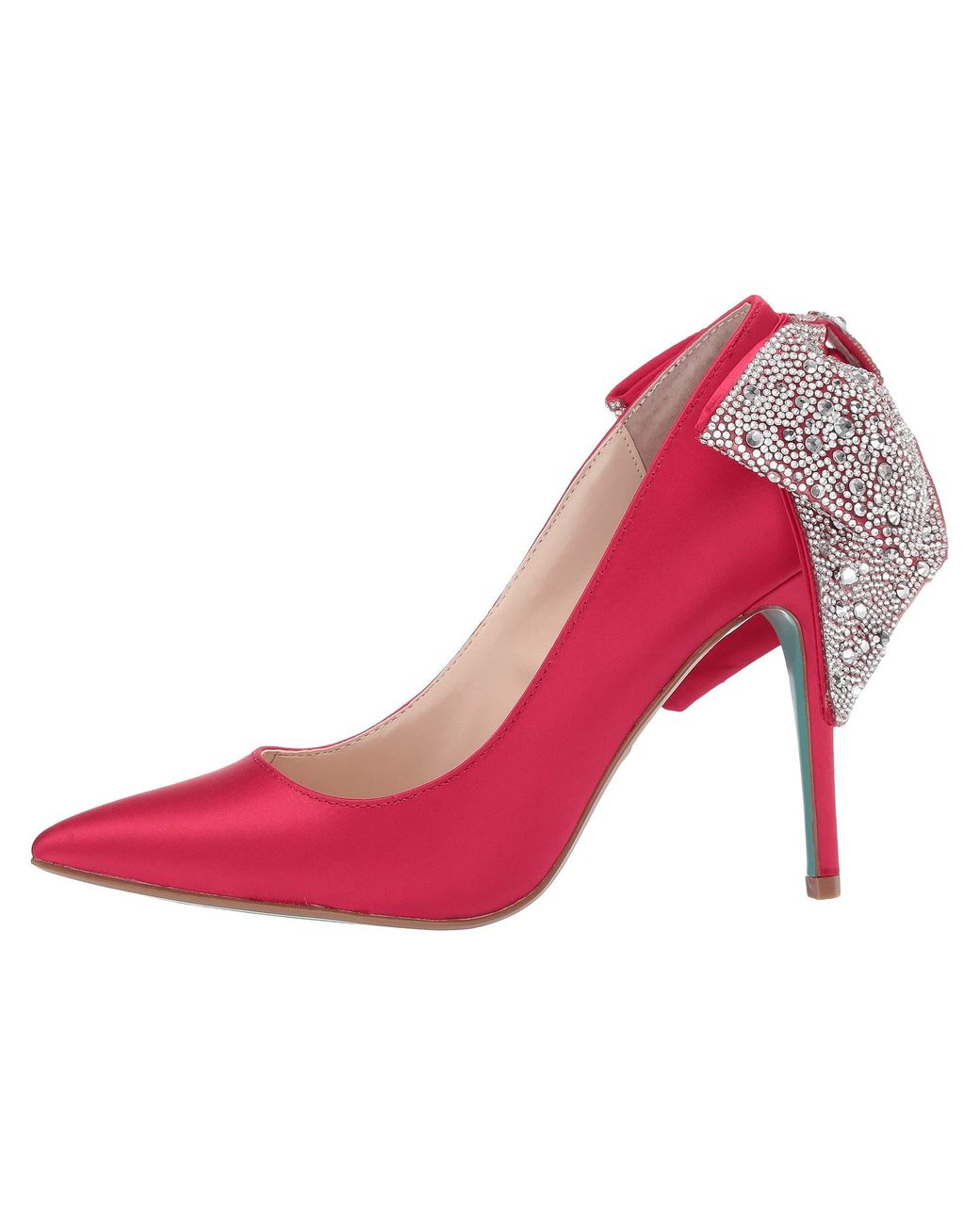 Betsey Johnson Bryn Pump red Satin Shoes Lyst