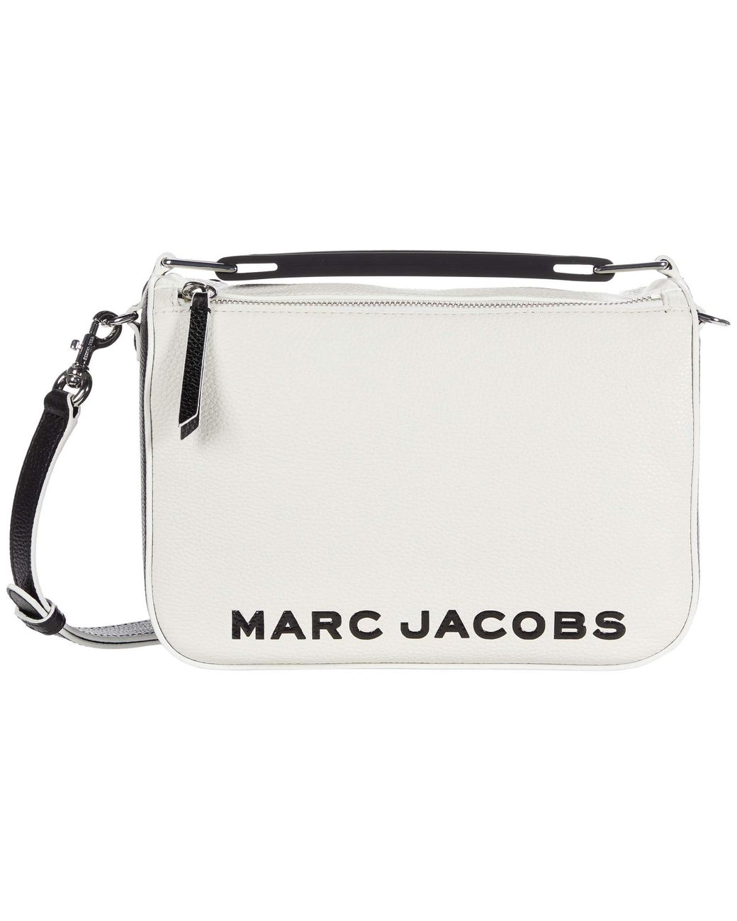 Marc Jacobs Leather The Soft Box Color-blocked 23 Crossbody in White - Lyst