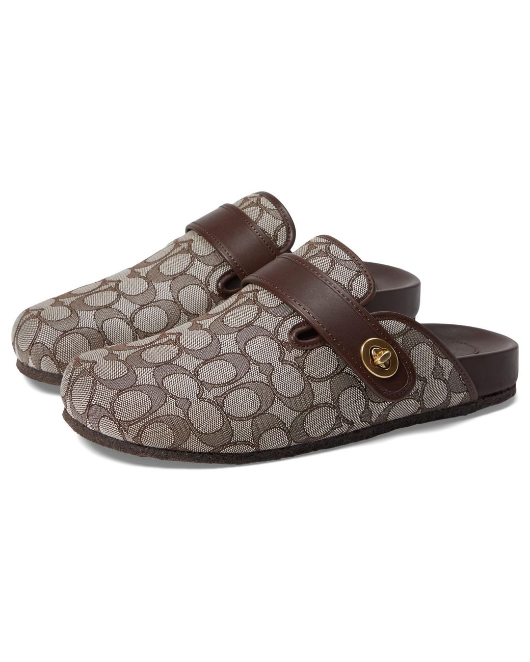 COACH Signature Clog Sandal in Gray for Men | Lyst
