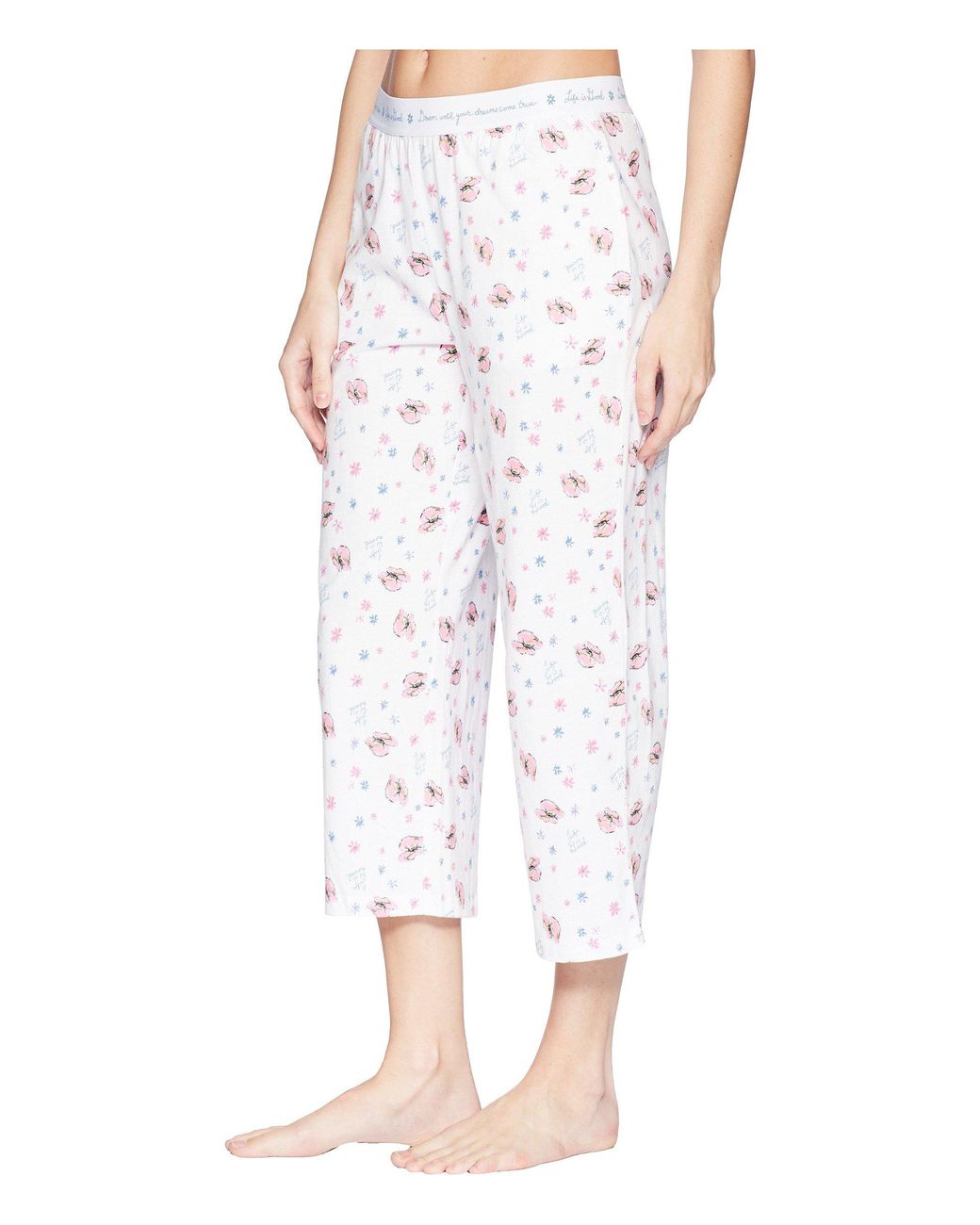 Cotton Cropped Sleep Pants 