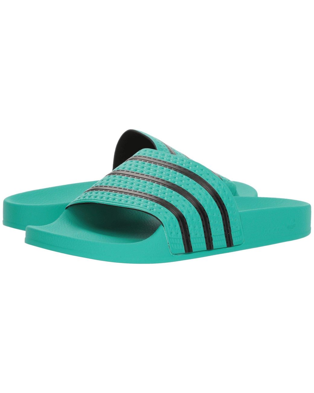adidas Originals Synthetic Adilette Slide Shoes in Green for Men - Lyst