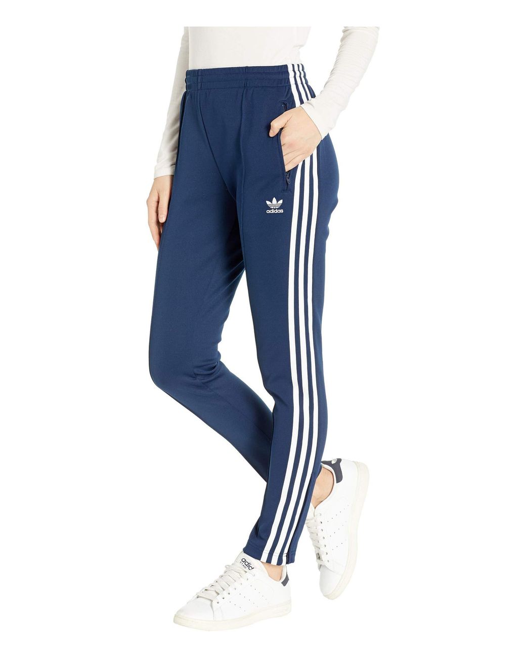 adidas Originals Synthetic Sst Track Pants (dark Blue) Women's Workout |  Lyst