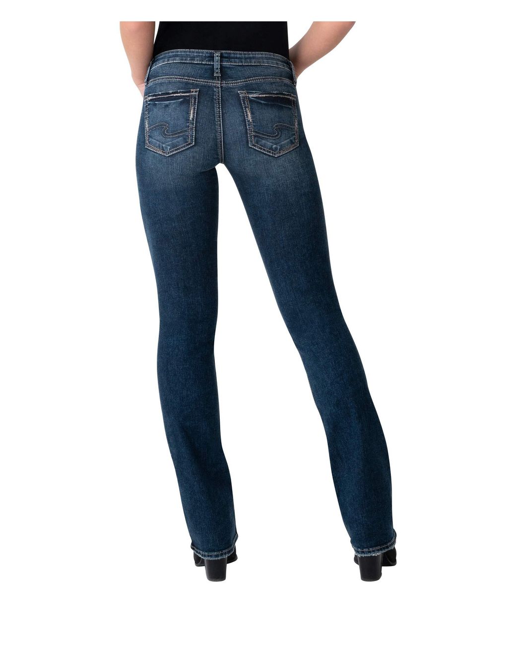 Silver Jeans Co Denim Tuesday Low Rise Slim Boot With Power Stretch L12602egx357 Jeans In Blue Lyst