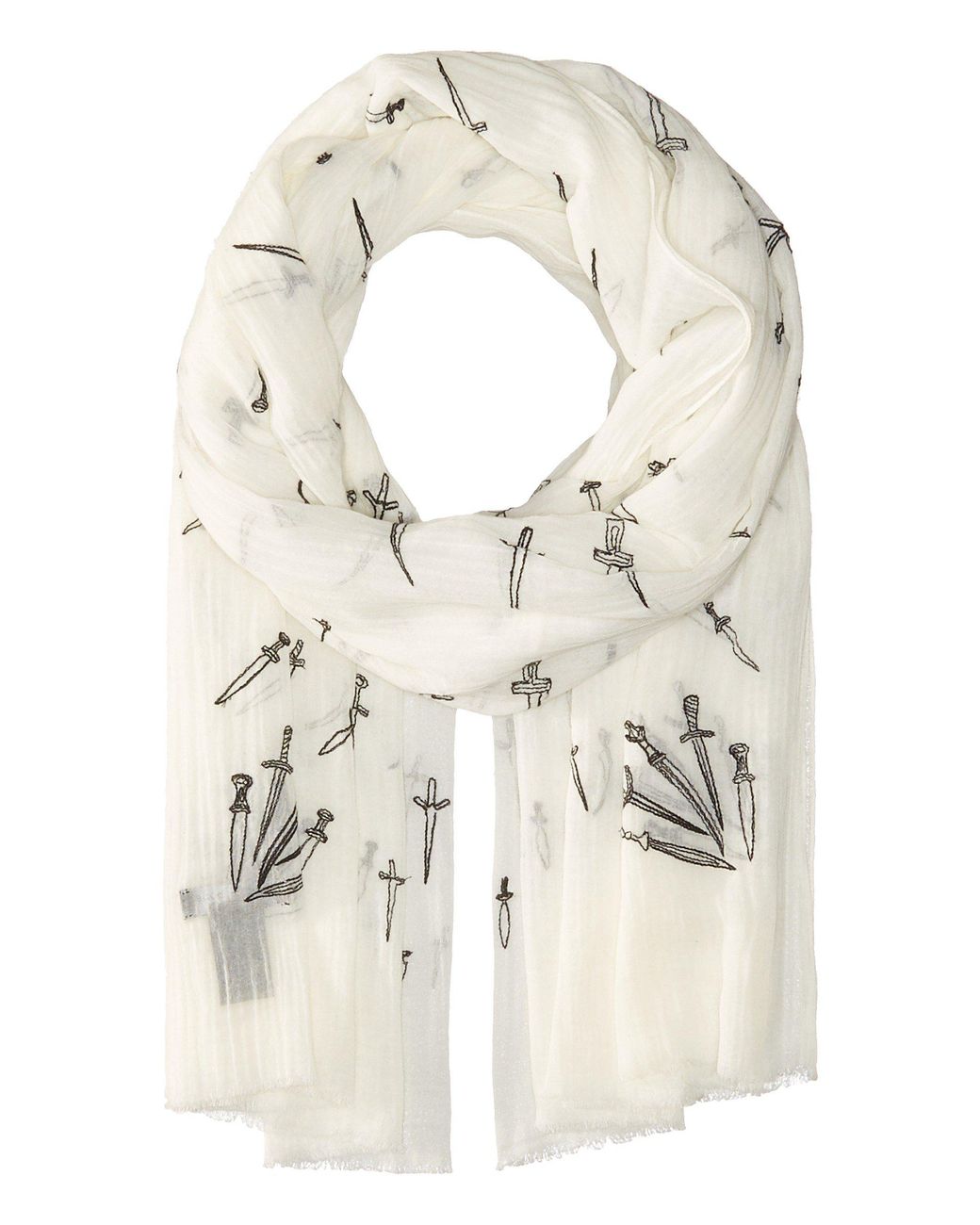 Rag Bone Embroidered Dagger Scarf in White Lyst