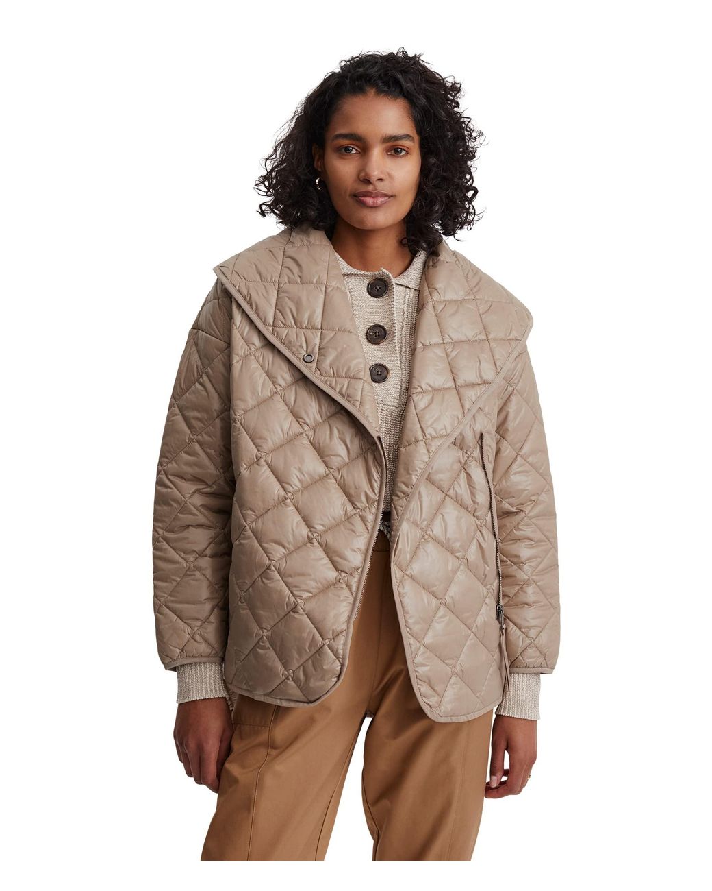 Varley Foster Quilt Jacket in Brown