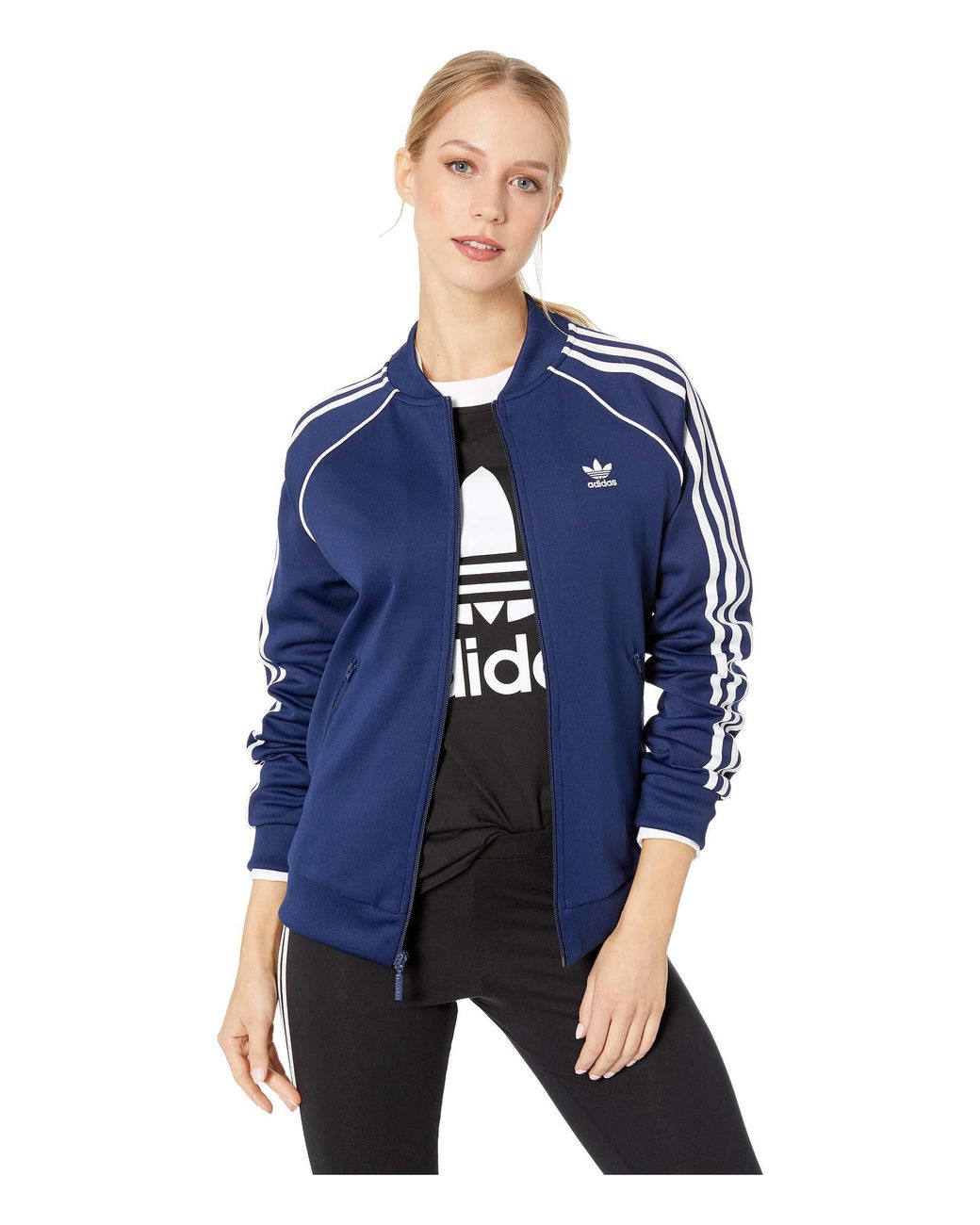 adidas Originals Superstar Track Jacket in Dark Blue (Blue) Save 15