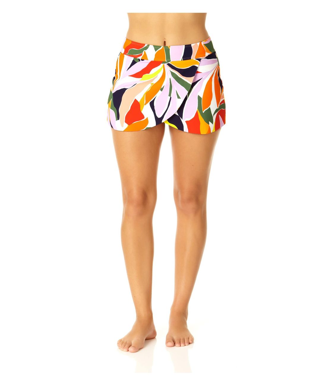 Anne Cole Tulip Drape Swim Skirt in Orange Lyst