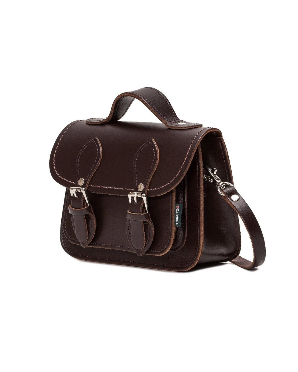 Zatchels Black Handmade Leather Micro Satchel