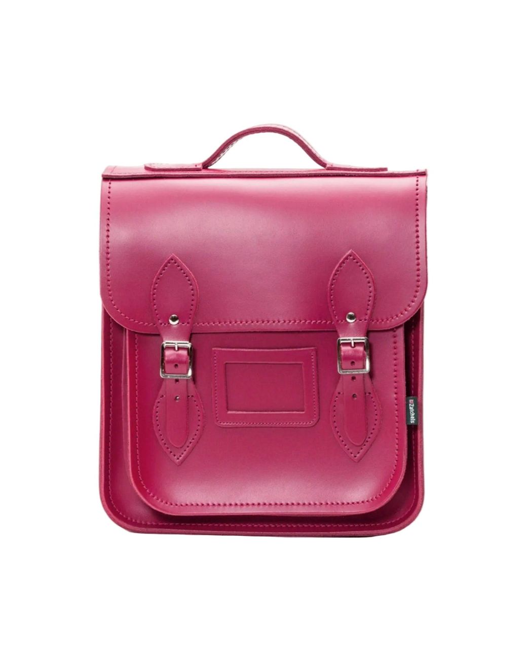 Zatchels Pink Handmade Leather City Backpack