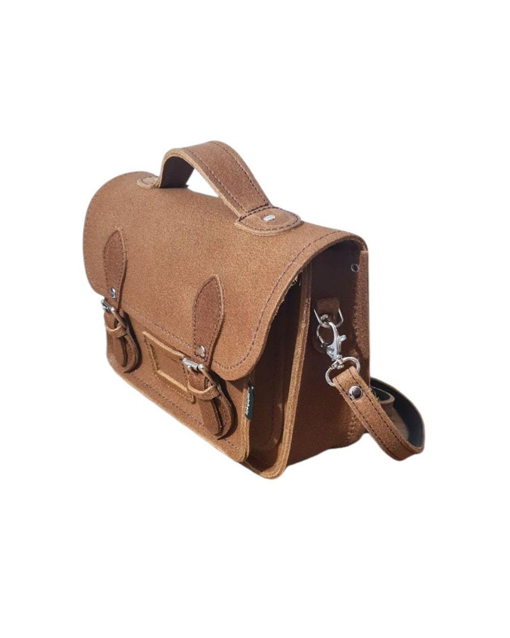 Zatchels Brown Leather Midi Satchel