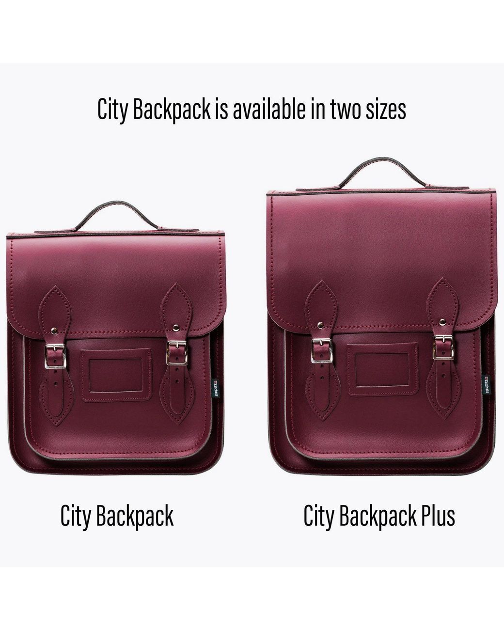 Zatchels Purple Handmade Leather City Backpack