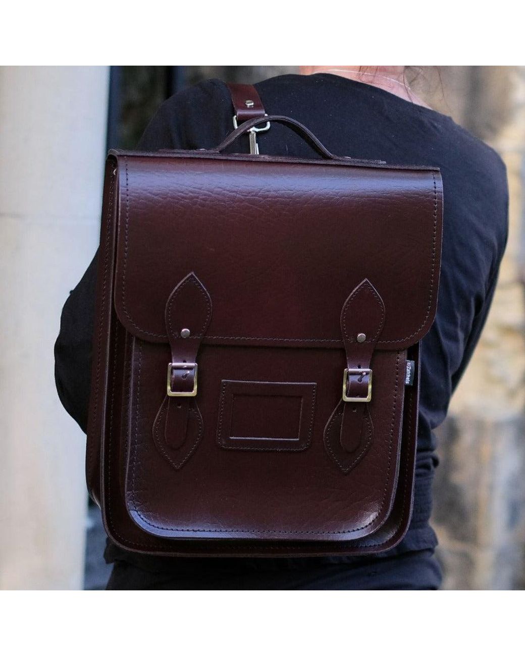 Zatchels Green Handmade Leather City Backpack