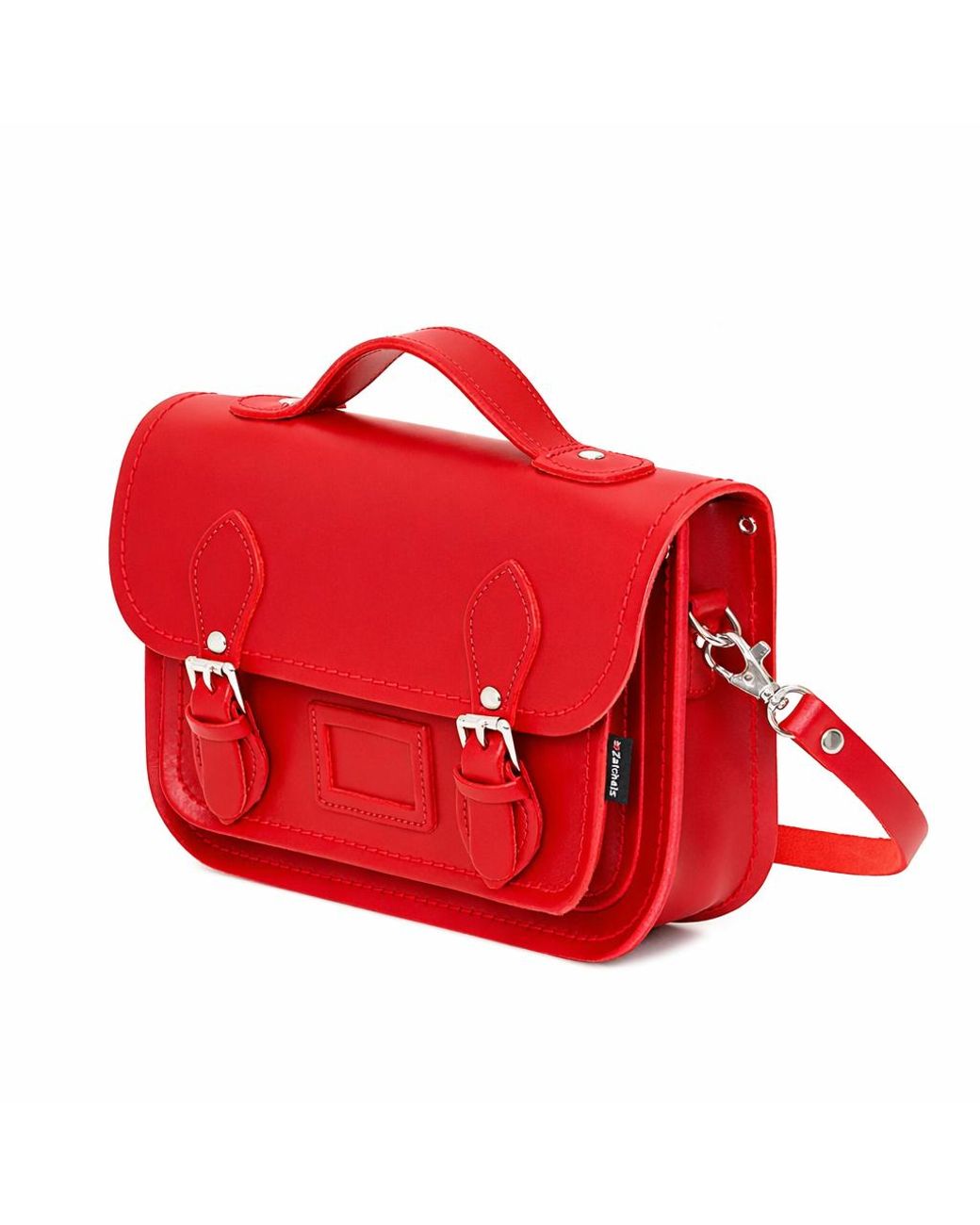 Zatchels Red Leather Midi Satchel