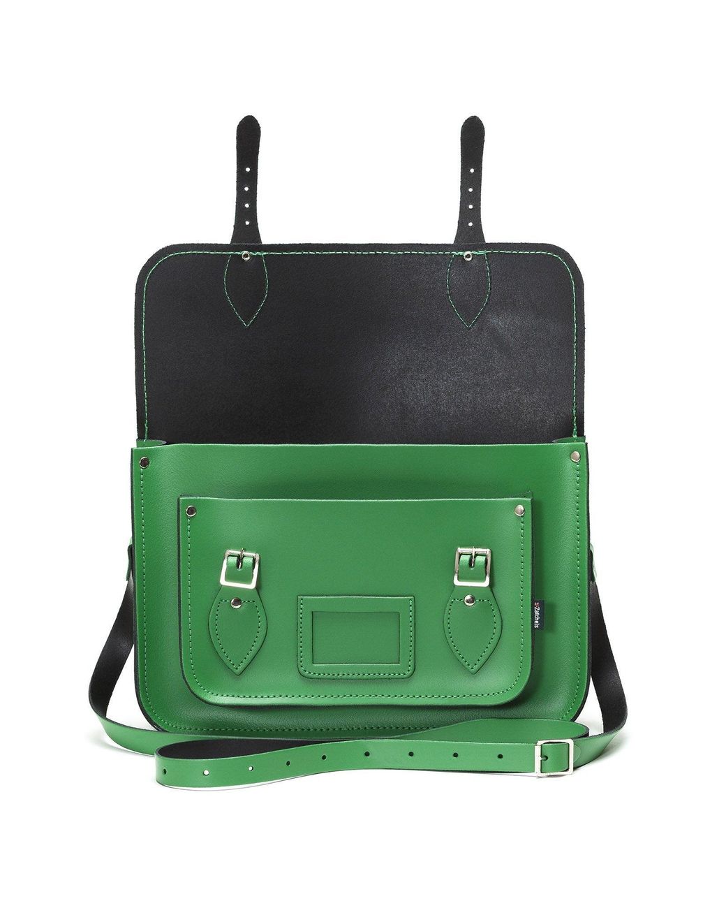 Zatchels Green Handmade Leather Satchel