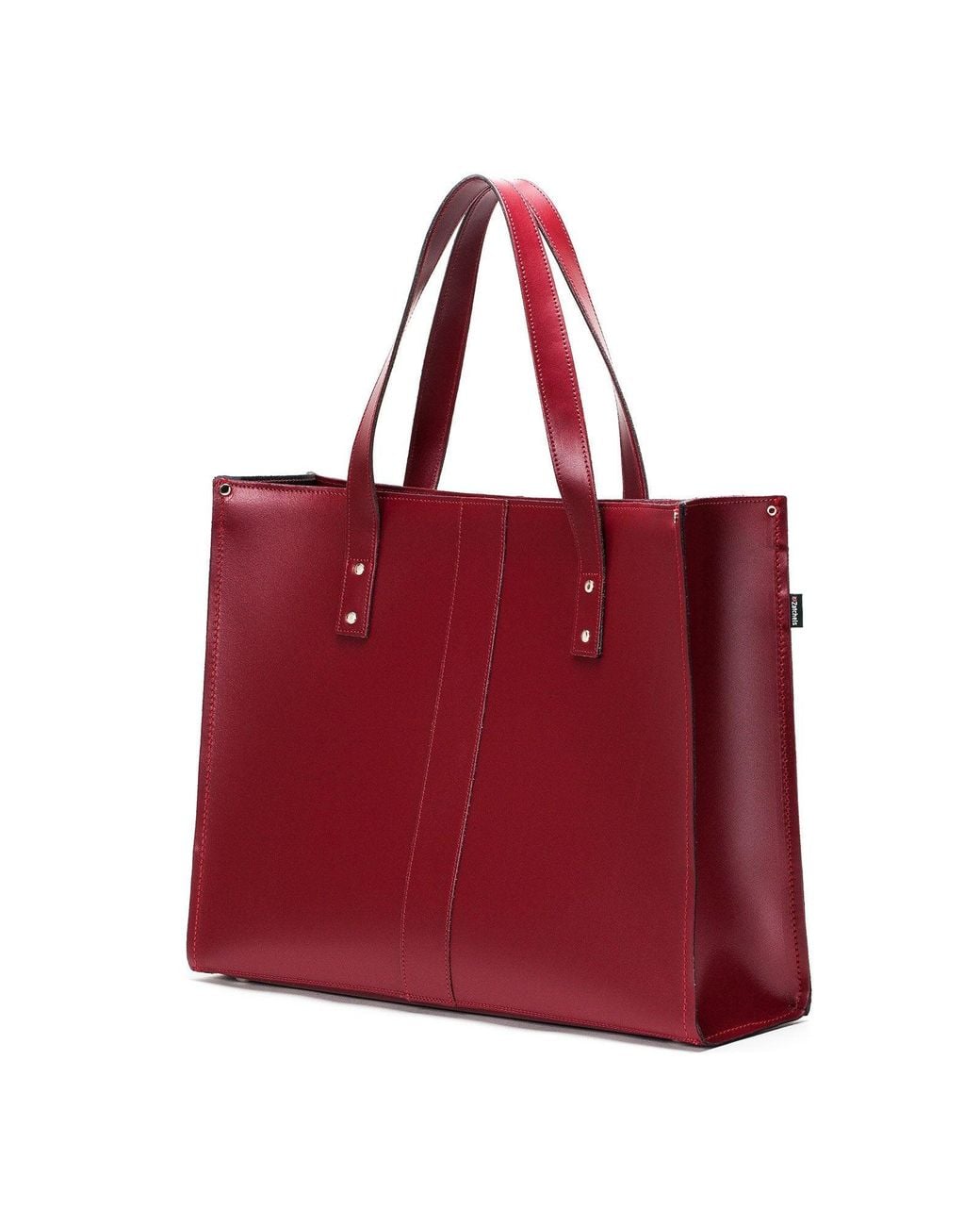 Zatchels Red Handmade Leather Shopper
