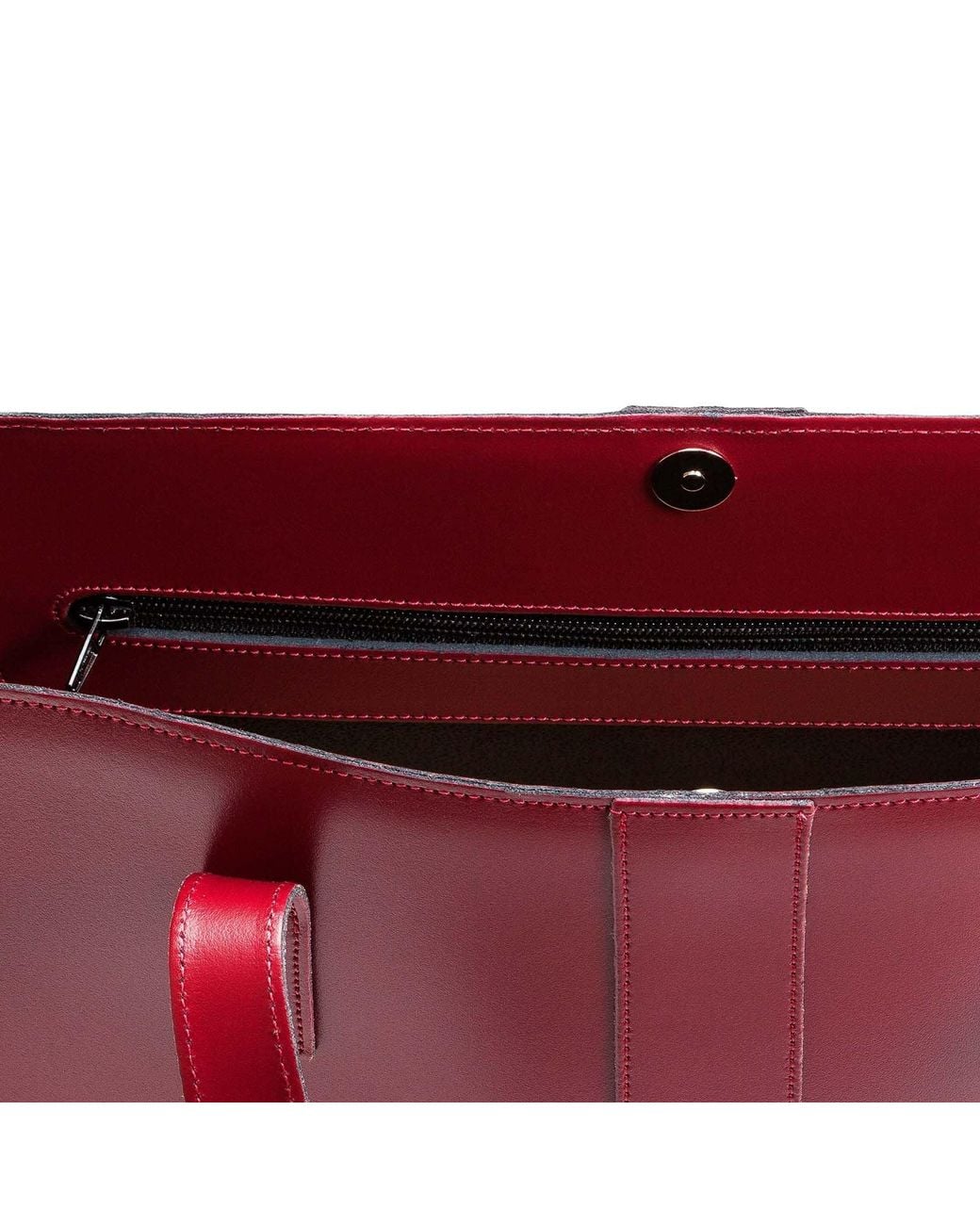 Zatchels Red Handmade Leather Shopper