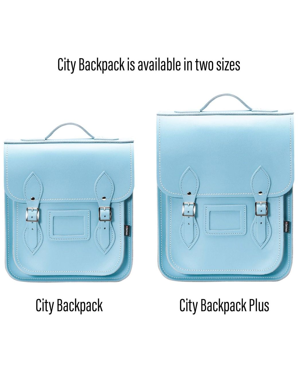 Zatchels Blue Handmade Leather City Backpack