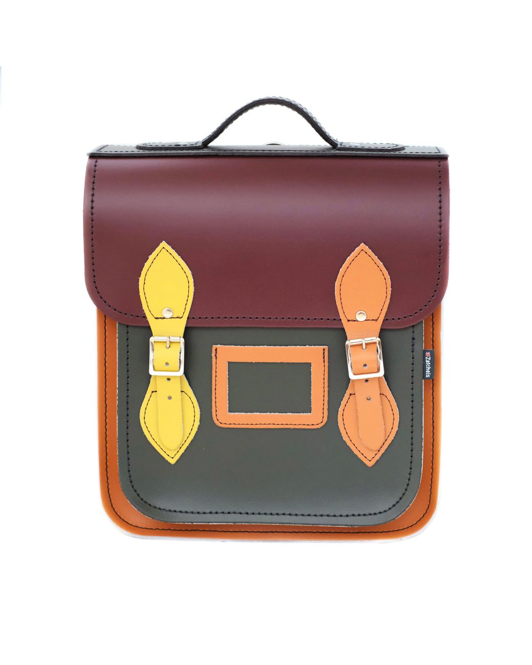 Zatchels Multicolor Handmade Leather City Backpack