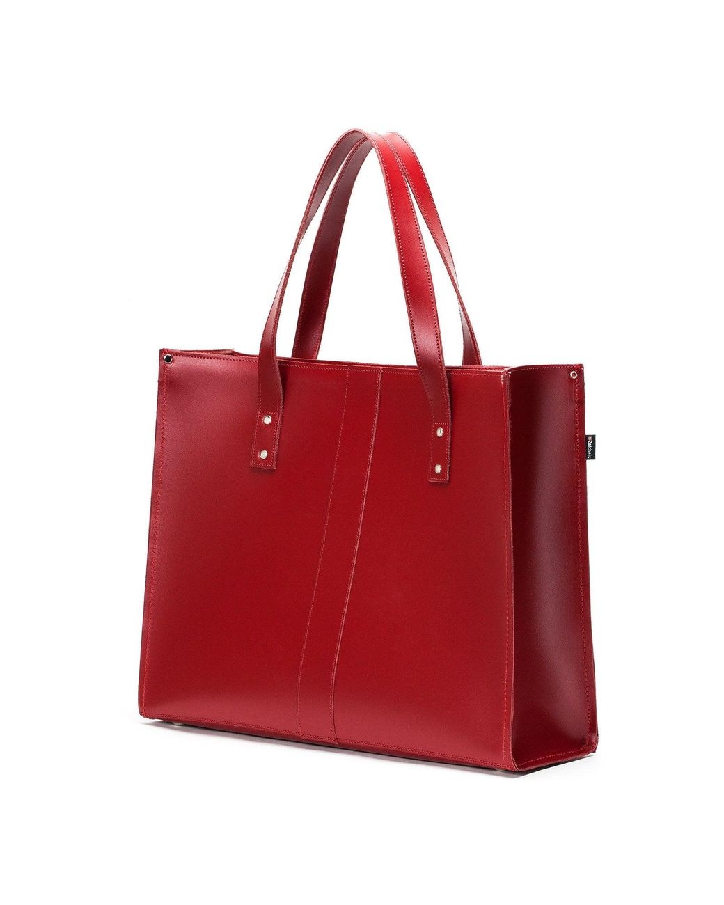 Zatchels Handmade Leather Shopper - Red | One Size |