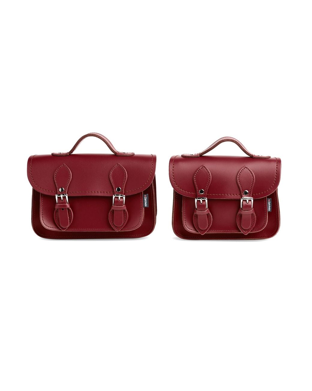 Zatchels Red Handmade Leather Micro Satchel