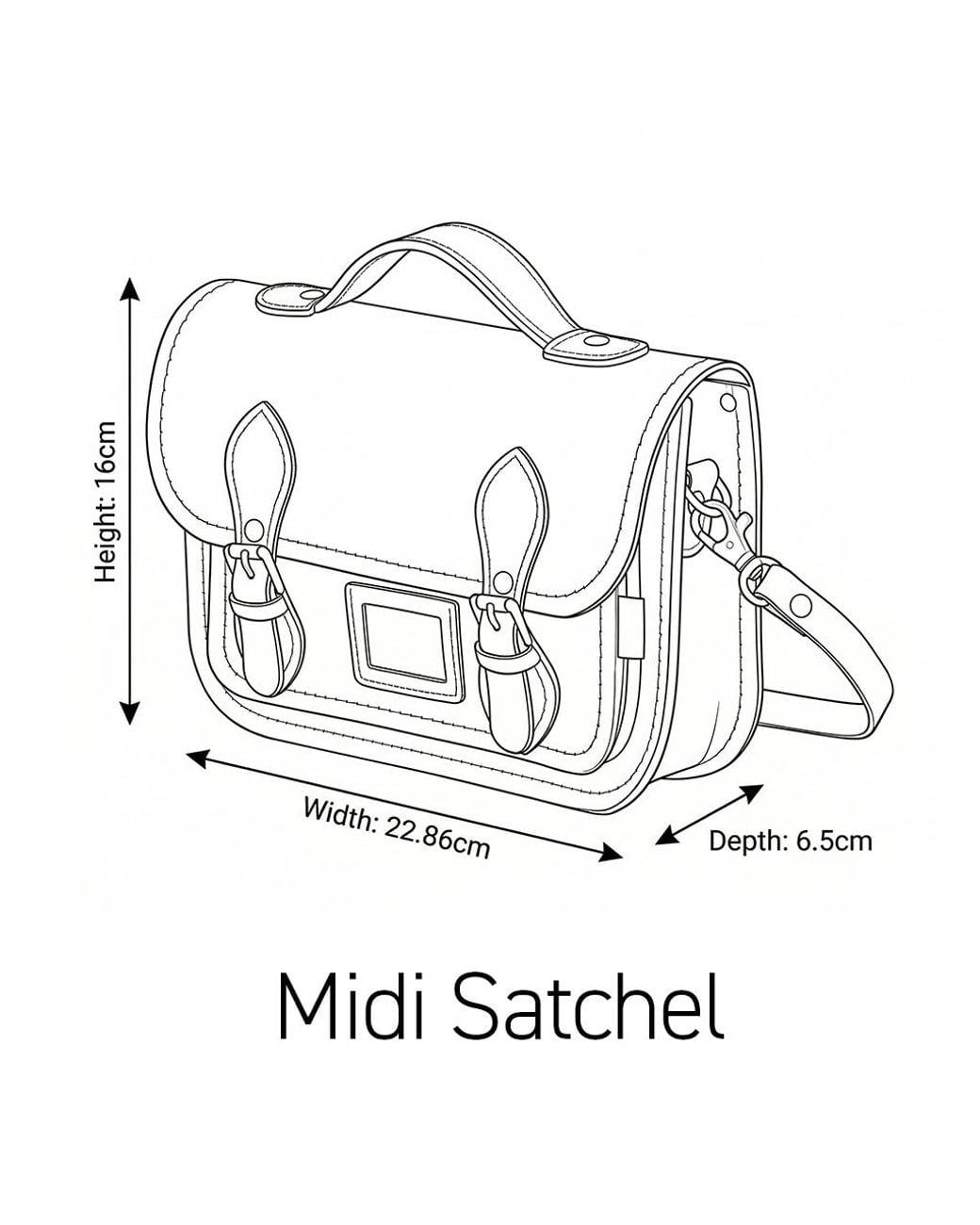 Zatchels Blue Leather Midi Satchel
