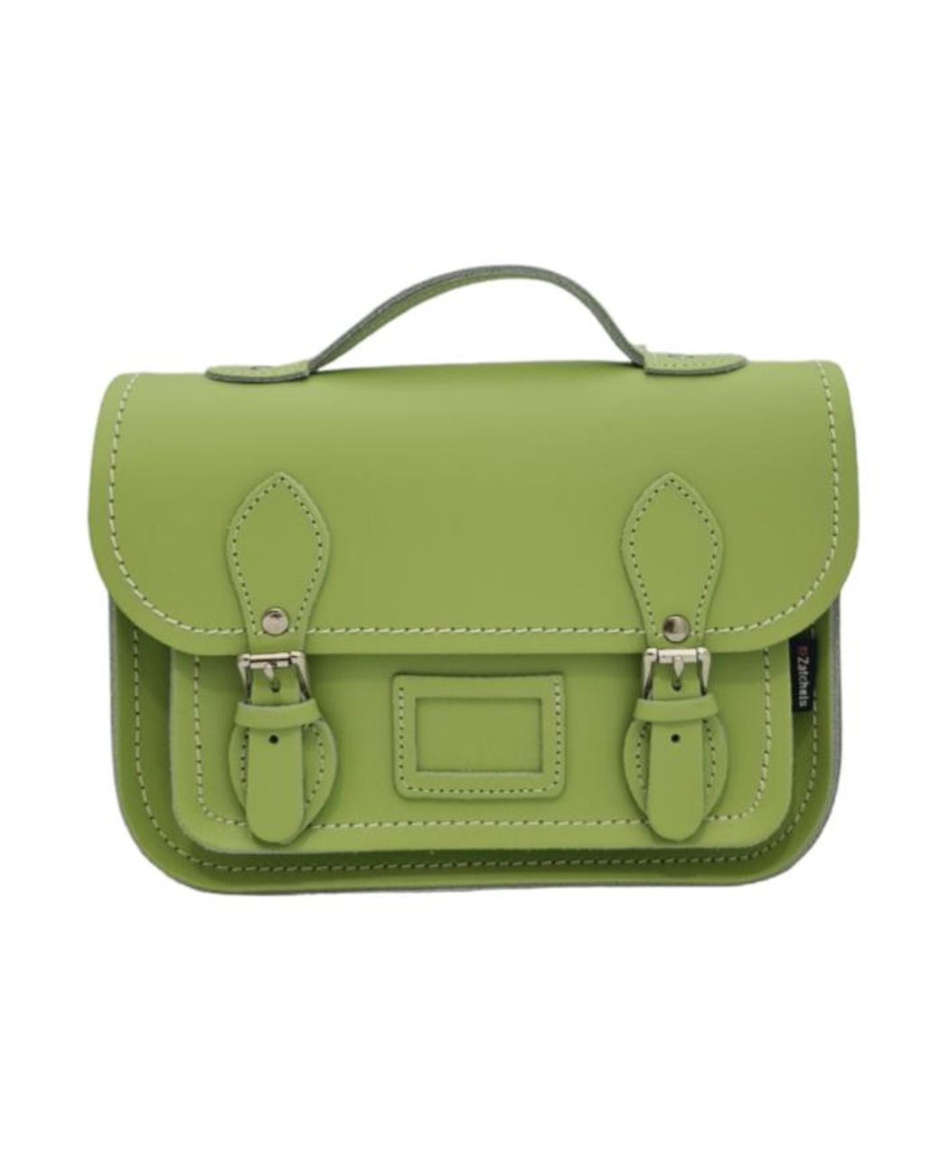Zatchels Green Leather Midi Satchel