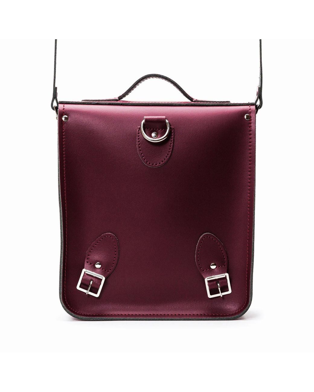 Zatchels Purple Handmade Leather City Backpack