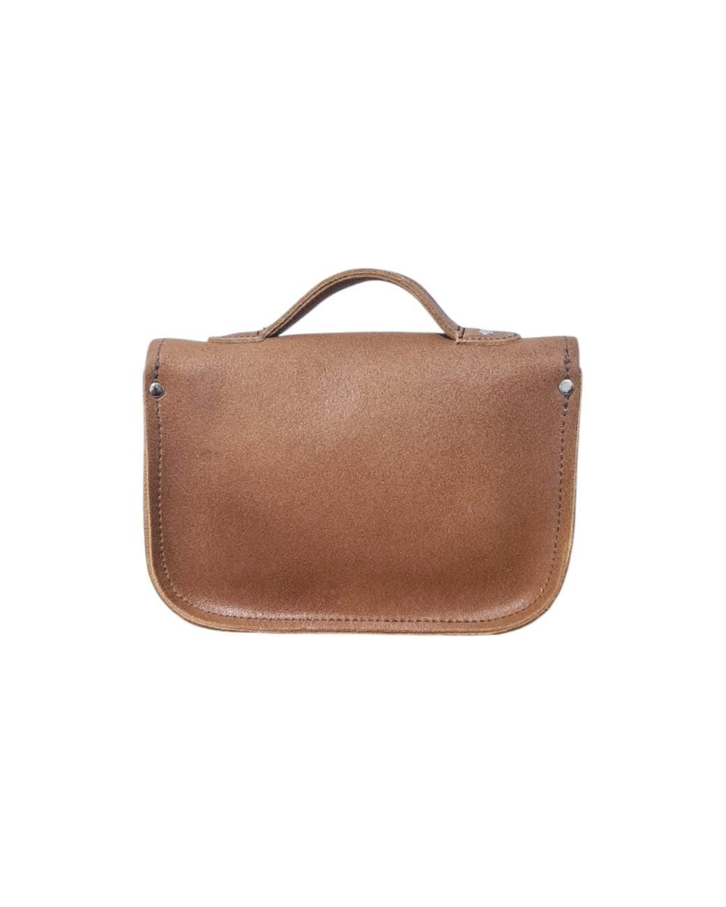 Zatchels Brown Leather Midi Satchel