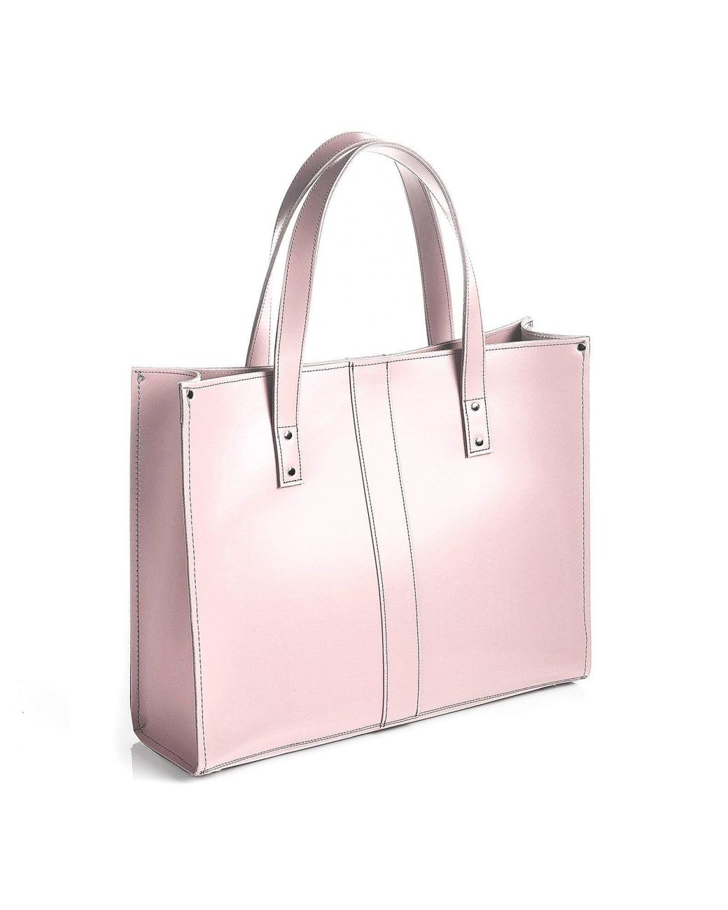 Zatchels Pink Handmade Leather Shopper