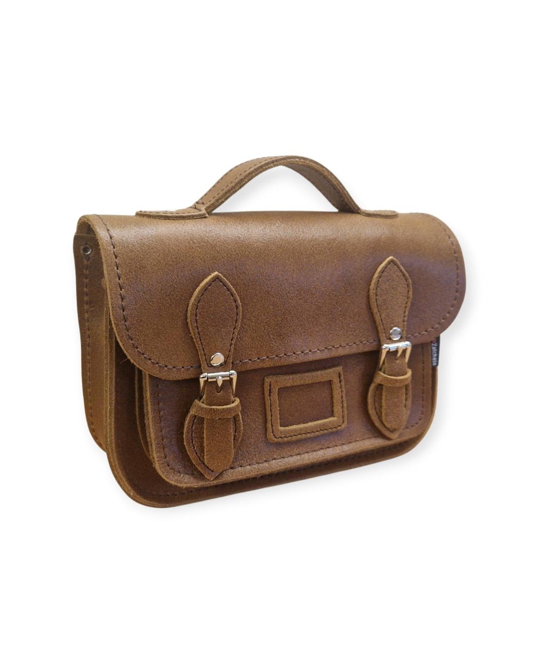 Zatchels Brown Leather Midi Satchel