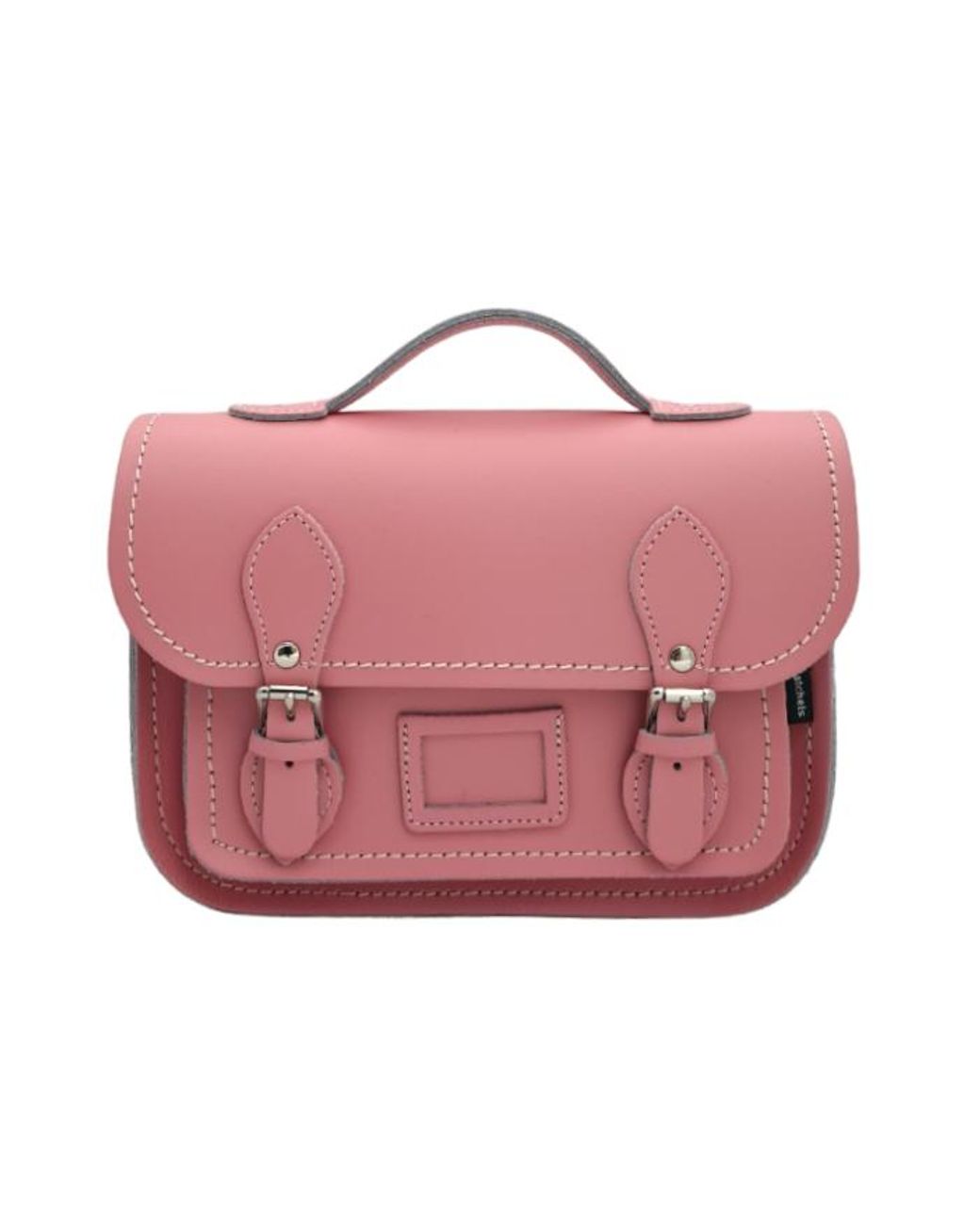 Zatchels Pink Leather Midi Satchel