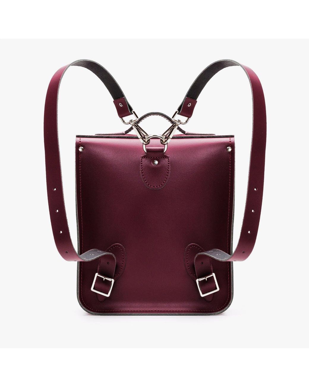 Zatchels Purple Handmade Leather City Backpack
