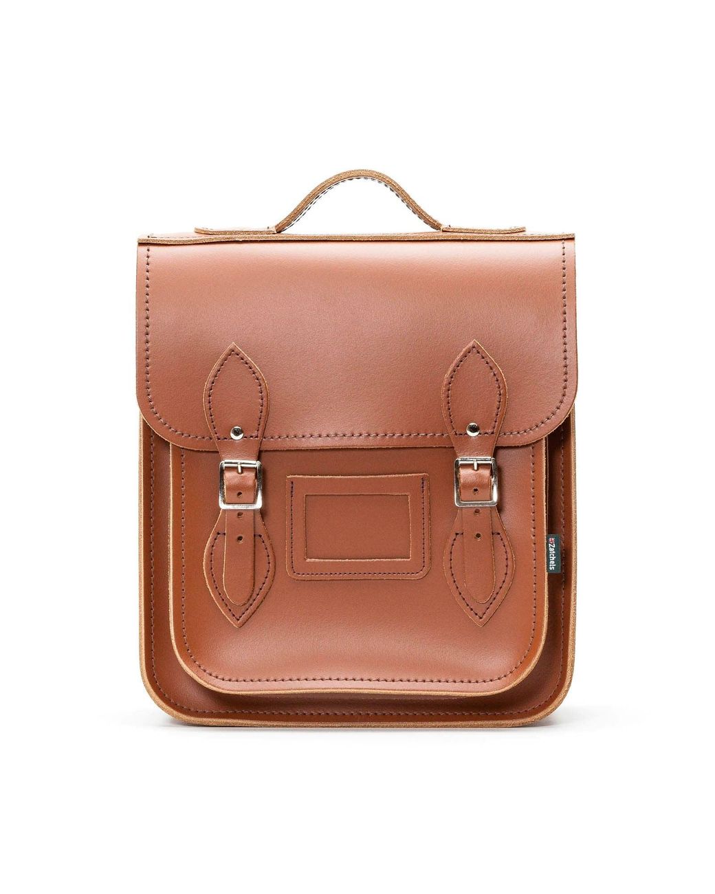 Zatchels Pink Handmade Leather City Backpack