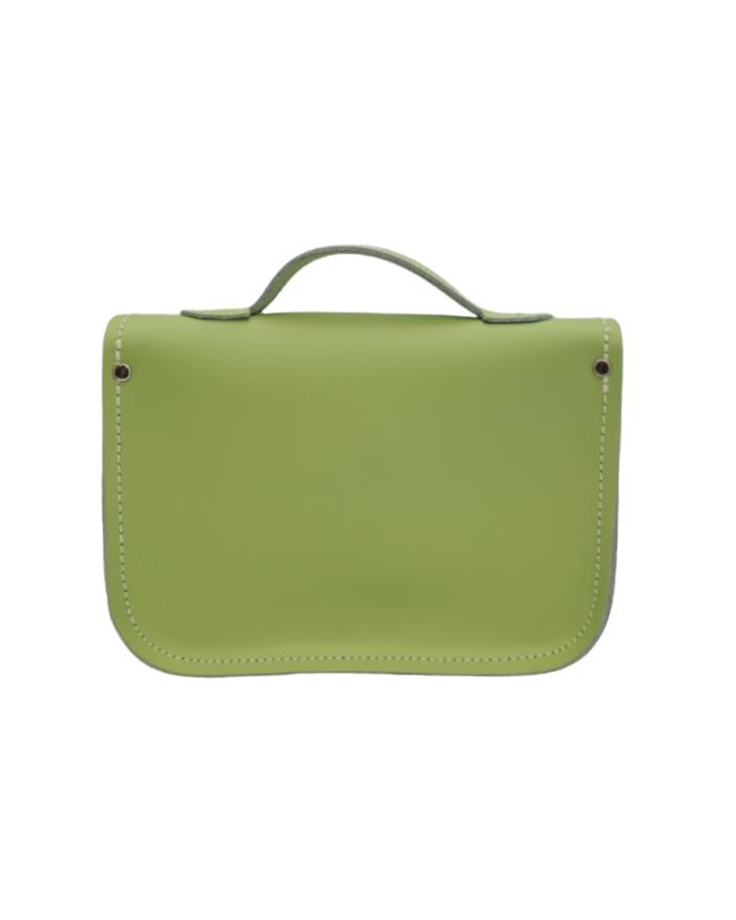 Zatchels Green Leather Midi Satchel