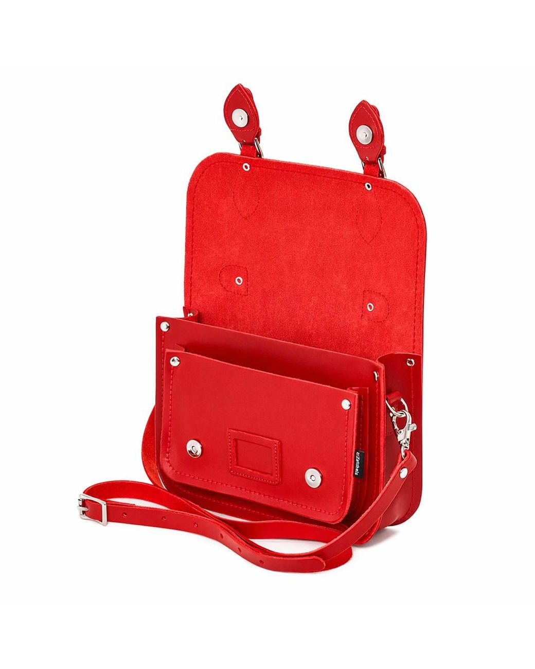 Zatchels Red Leather Midi Satchel
