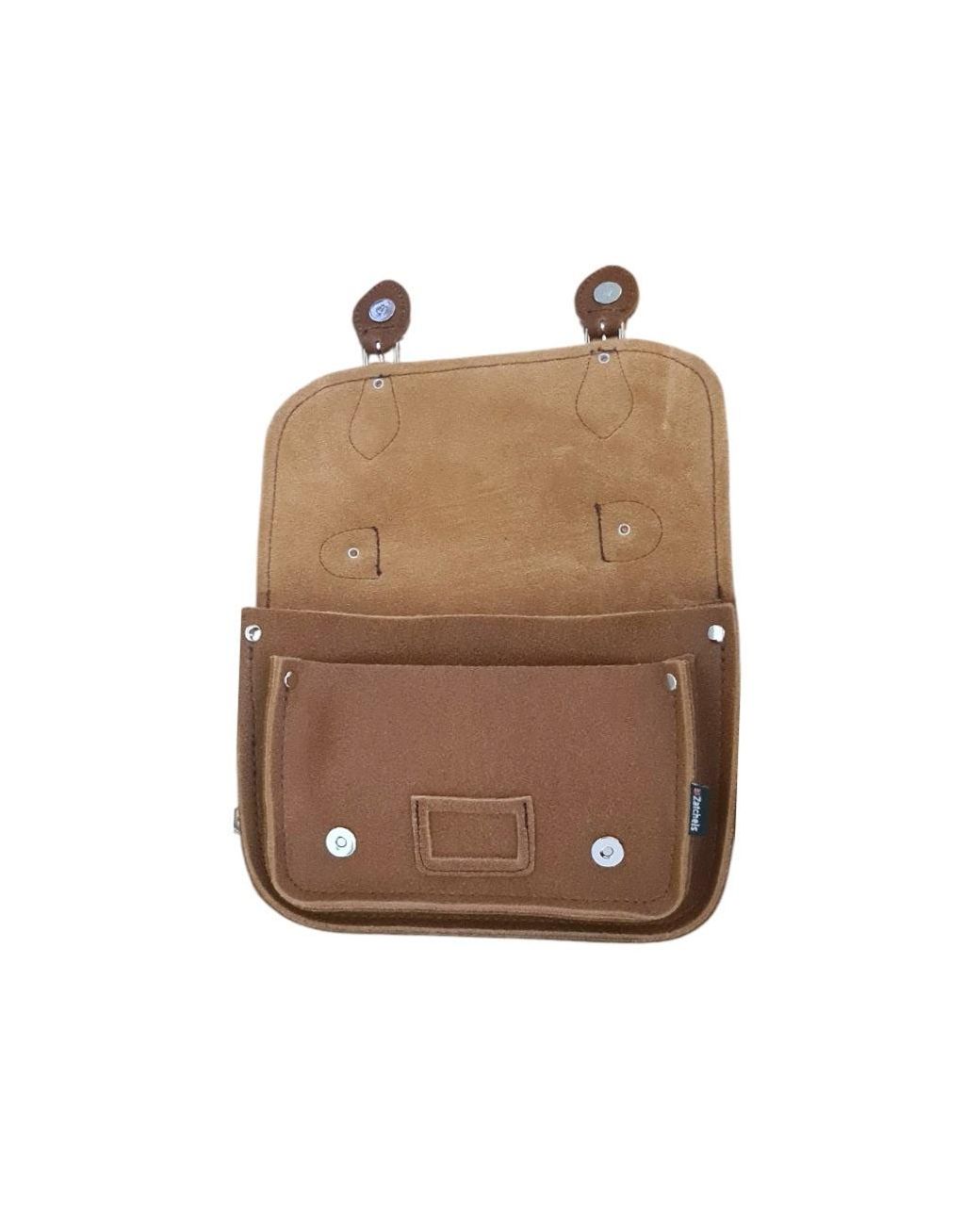 Zatchels Brown Leather Midi Satchel