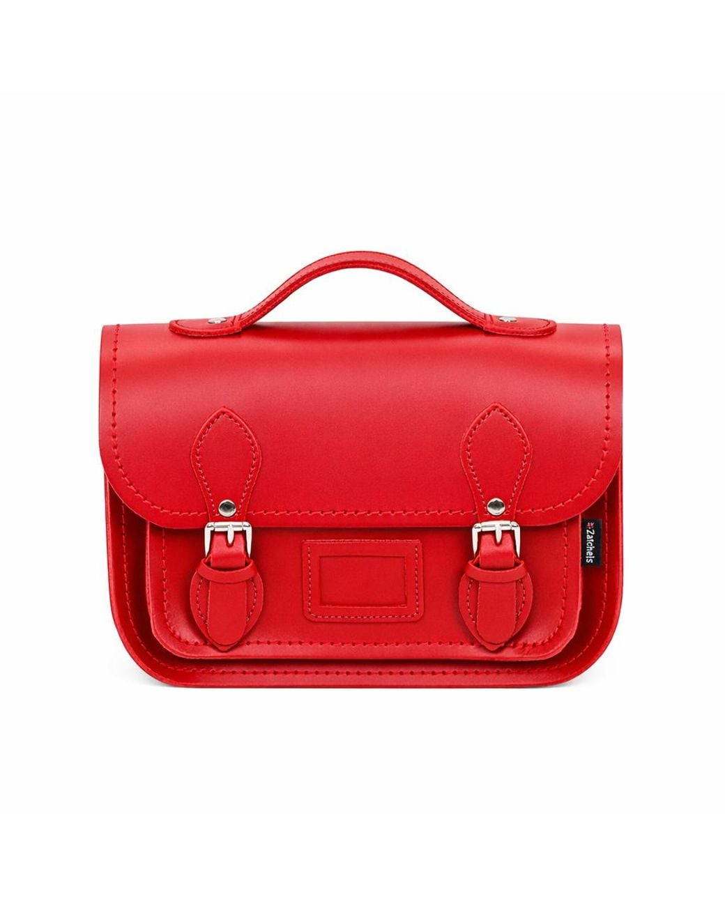 Zatchels Red Leather Midi Satchel