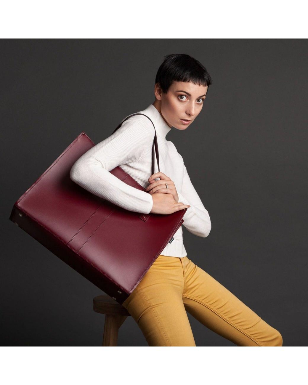 Zatchels Green Handmade Leather Shopper